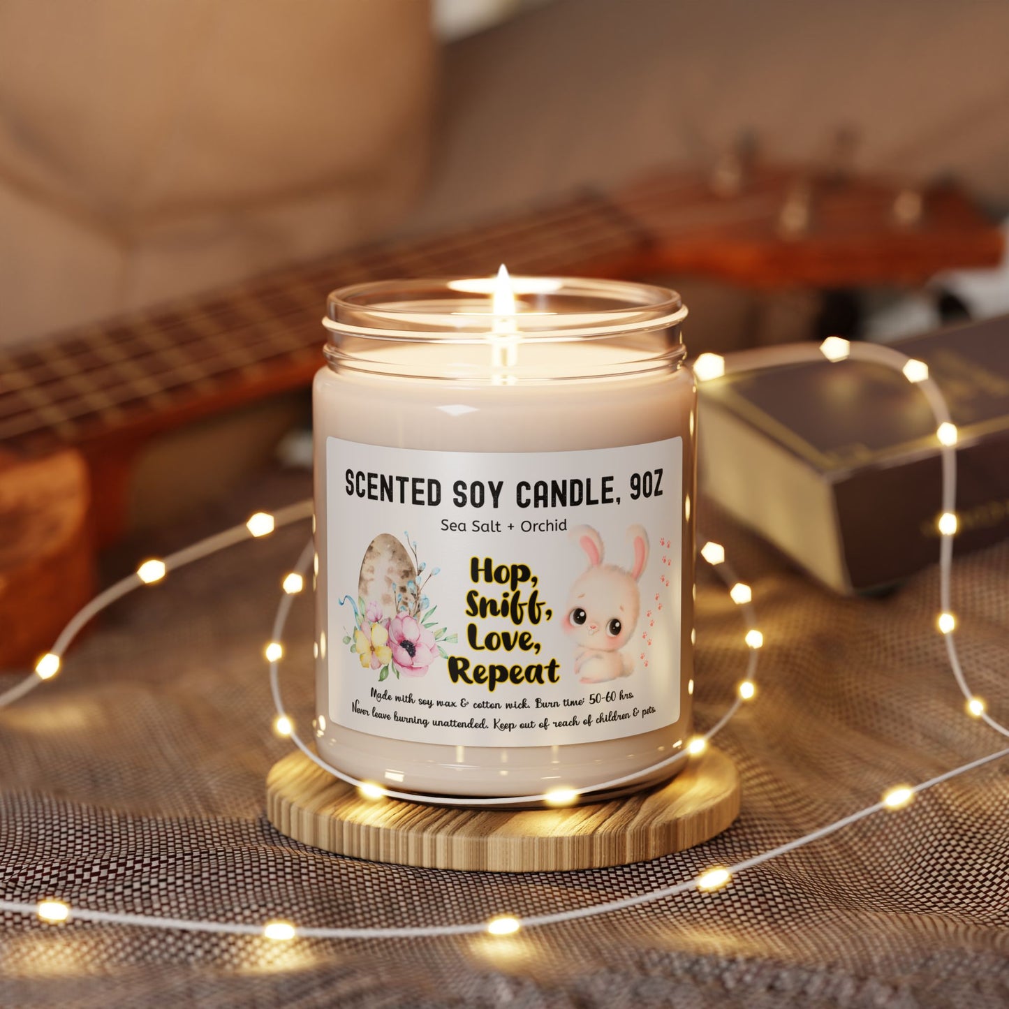 Scented Soy Candle – Bunny Lover Gift, 9oz Spring Aroma