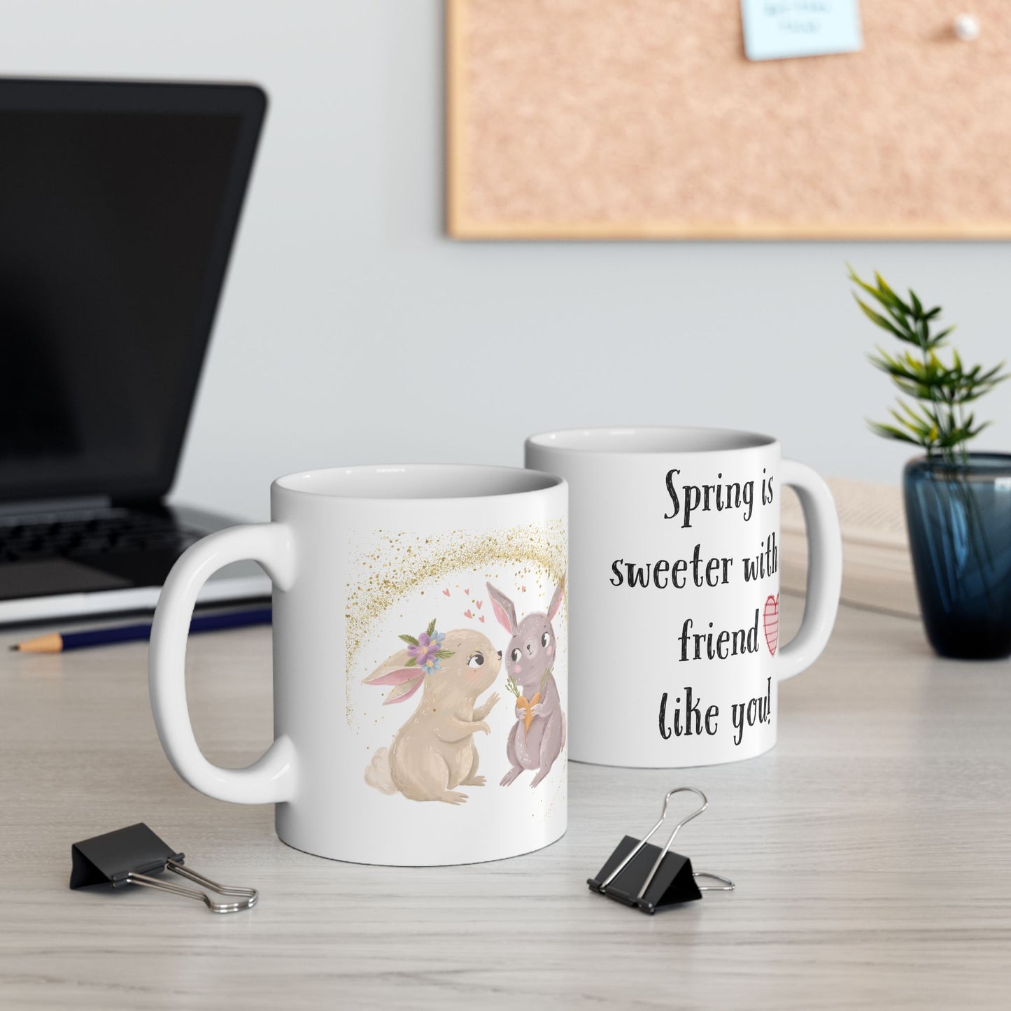 Spring Ceramic Mug – Personalized Friend Gift for Cozy Sips 11oz 15oz