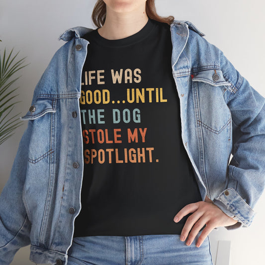 Funny Dog Spotlight T‑Shirt – Unisex Pet Lover Graphic Tee