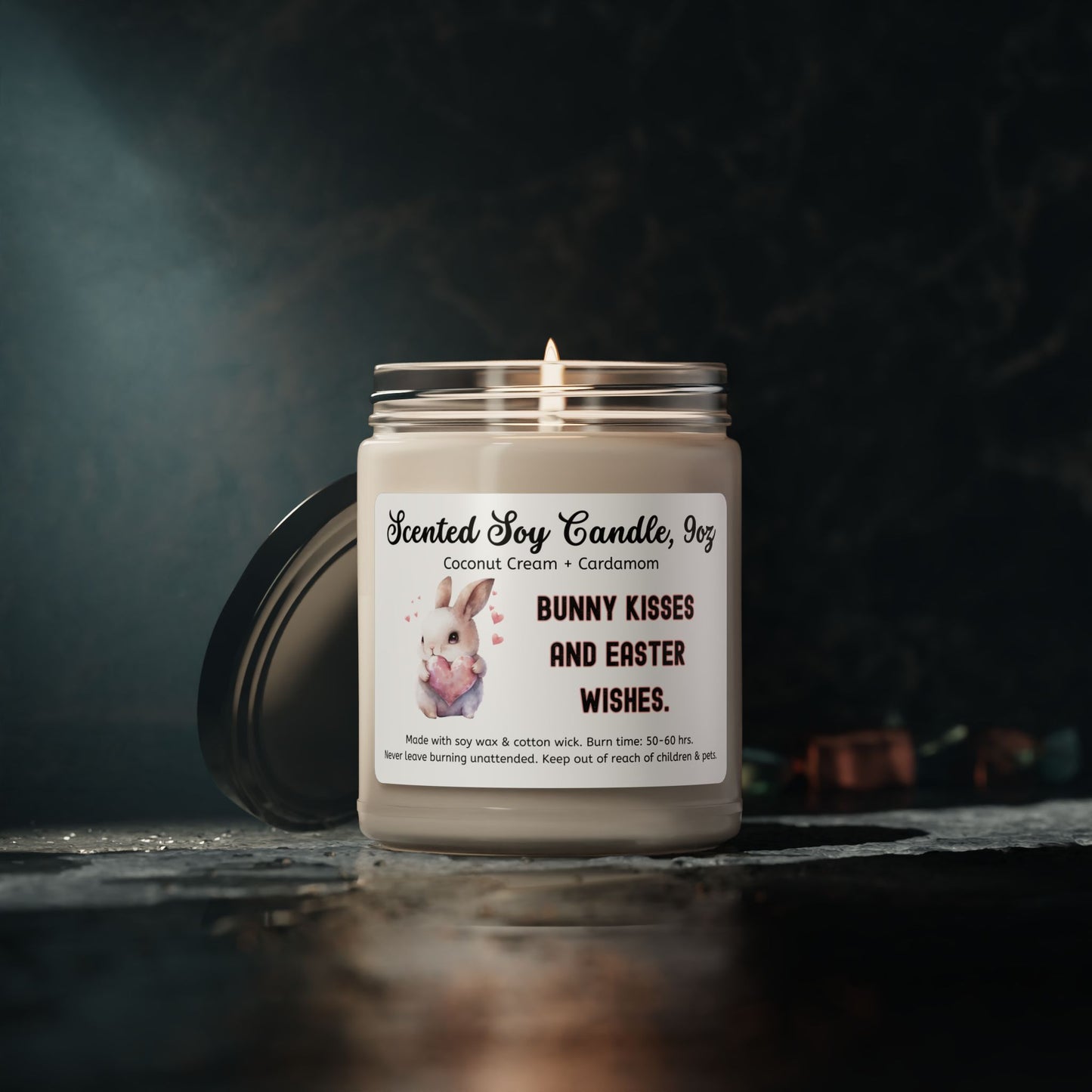 🐰 Bunny Kisses and Easter Wishes.  Scented Soy Candle 9oz 🐣