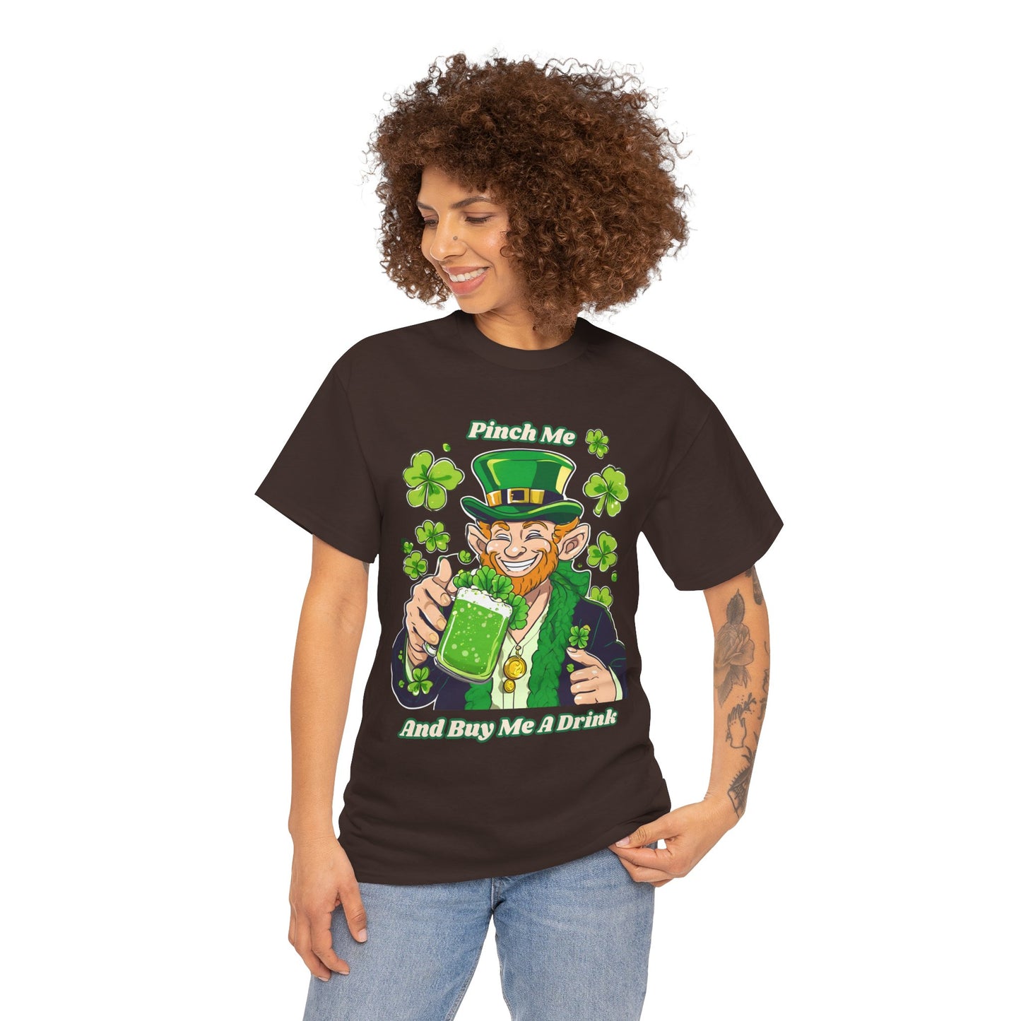 St. Patrick's Day Unisex Heavy Cotton Tee - "Pinch Me and Buy Me a Drink"