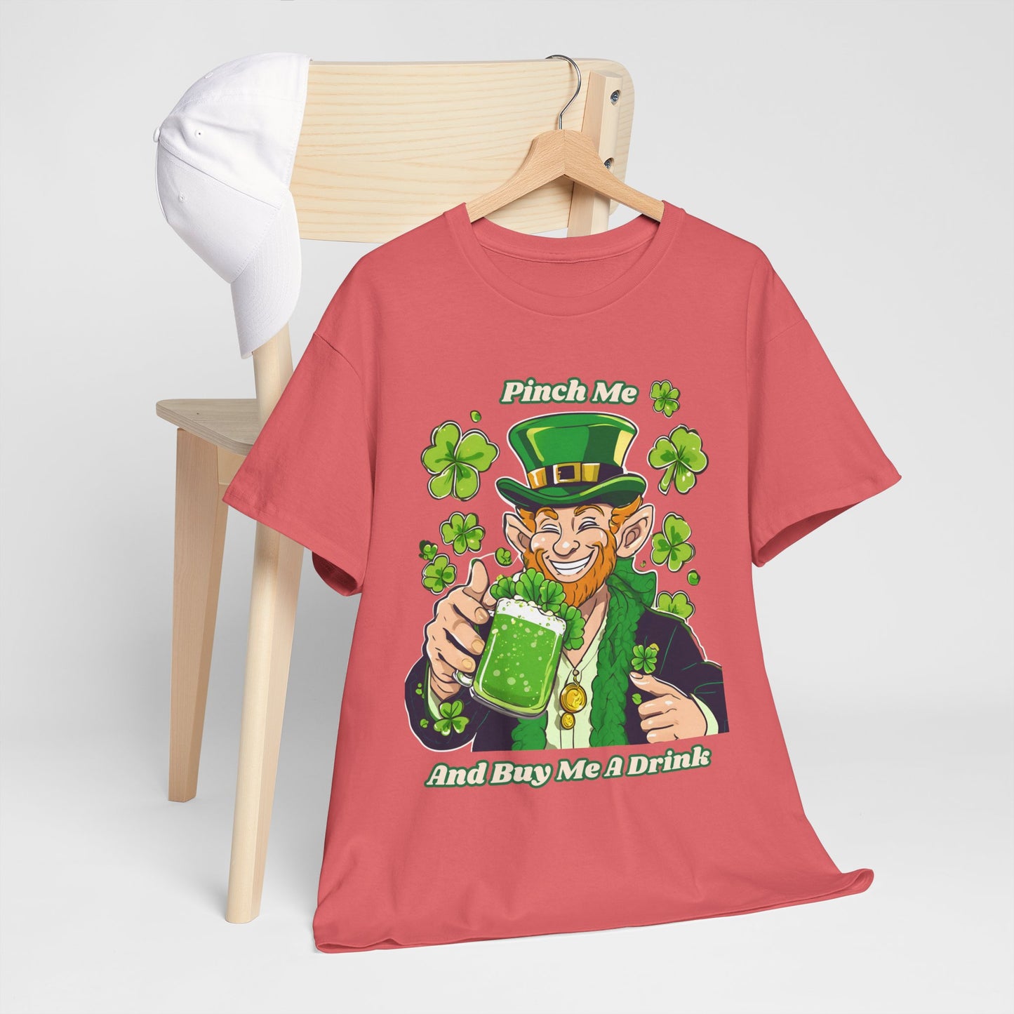 St. Patrick's Day Unisex Heavy Cotton Tee - "Pinch Me and Buy Me a Drink"