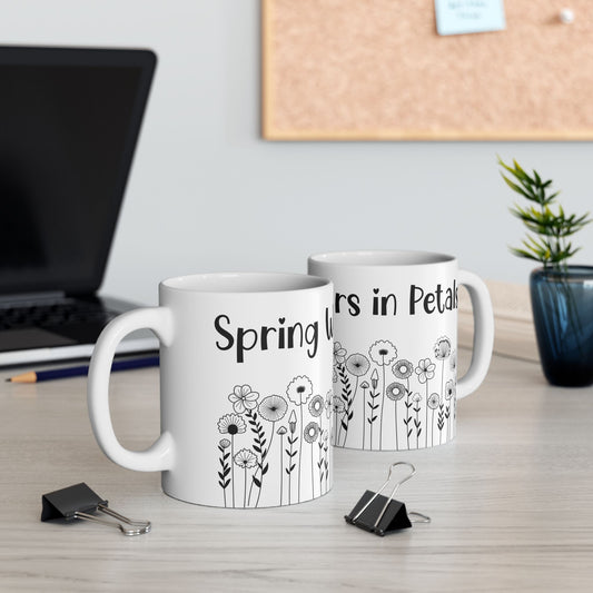 Eco‑Friendly Floral Mug – Spring Petal Tea & Coffee 11&15oz