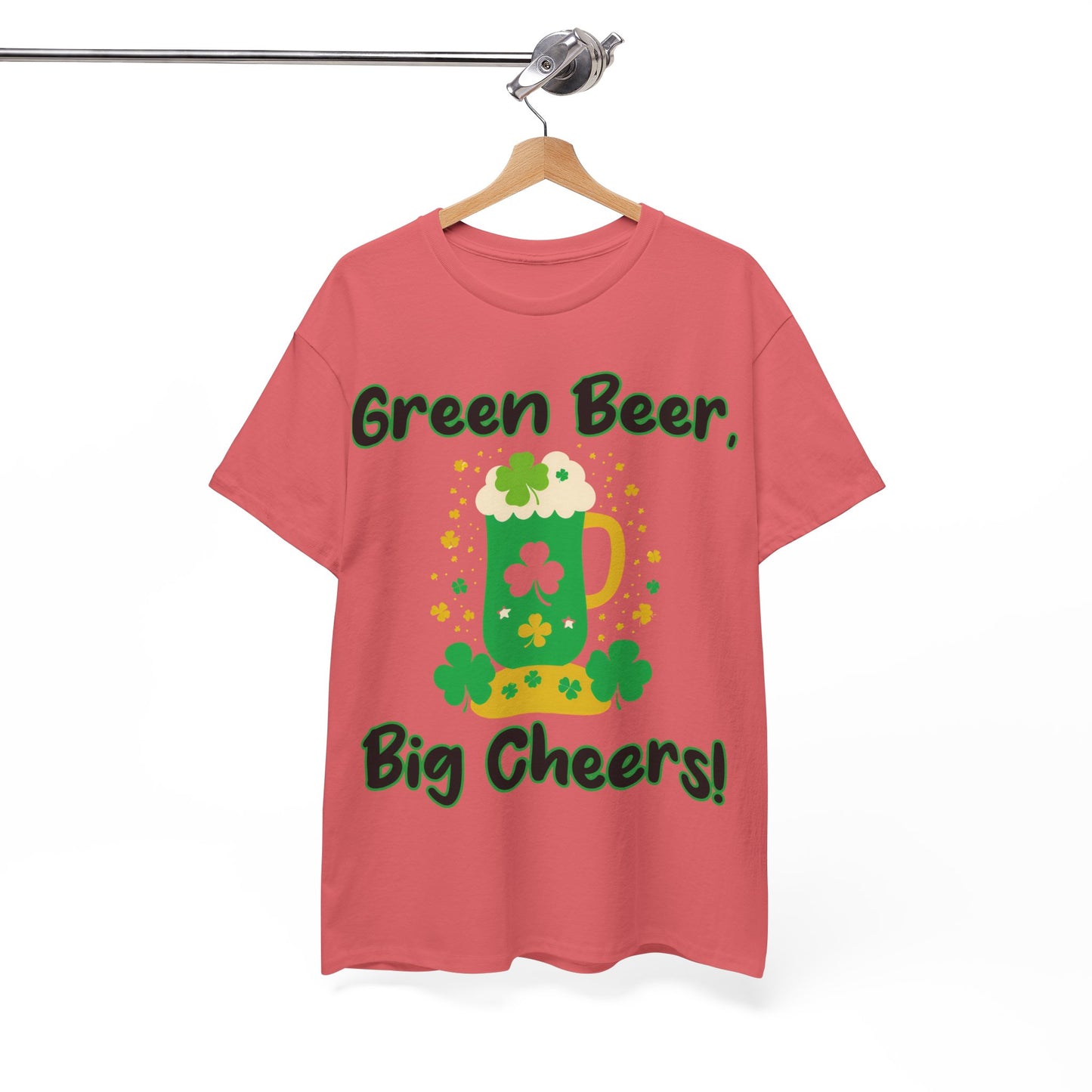 Green Beer, Big Cheers! - St. Patrick's Day Unisex Heavy Cotton Tee