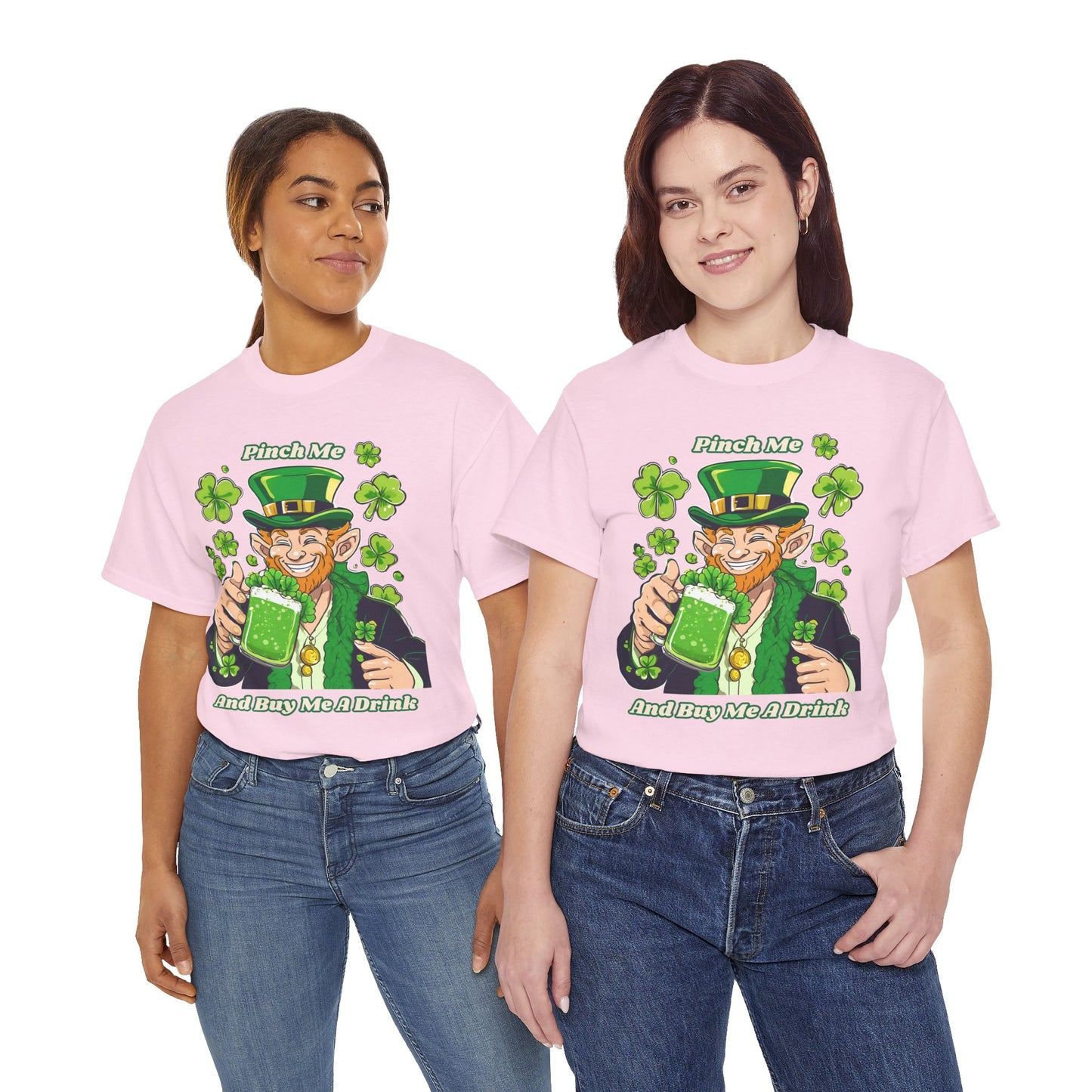 St. Patrick's Day Unisex Heavy Cotton Tee - "Pinch Me and Buy Me a Drink"