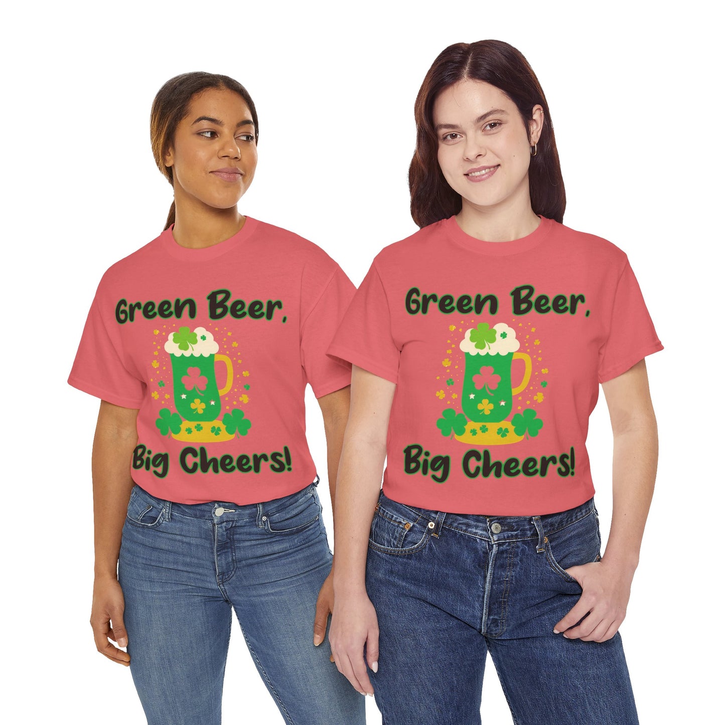 Green Beer, Big Cheers! - St. Patrick's Day Unisex Heavy Cotton Tee