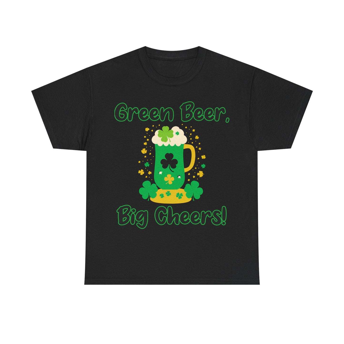 Green Beer, Big Cheers! - St. Patrick's Day Unisex Heavy Cotton Tee