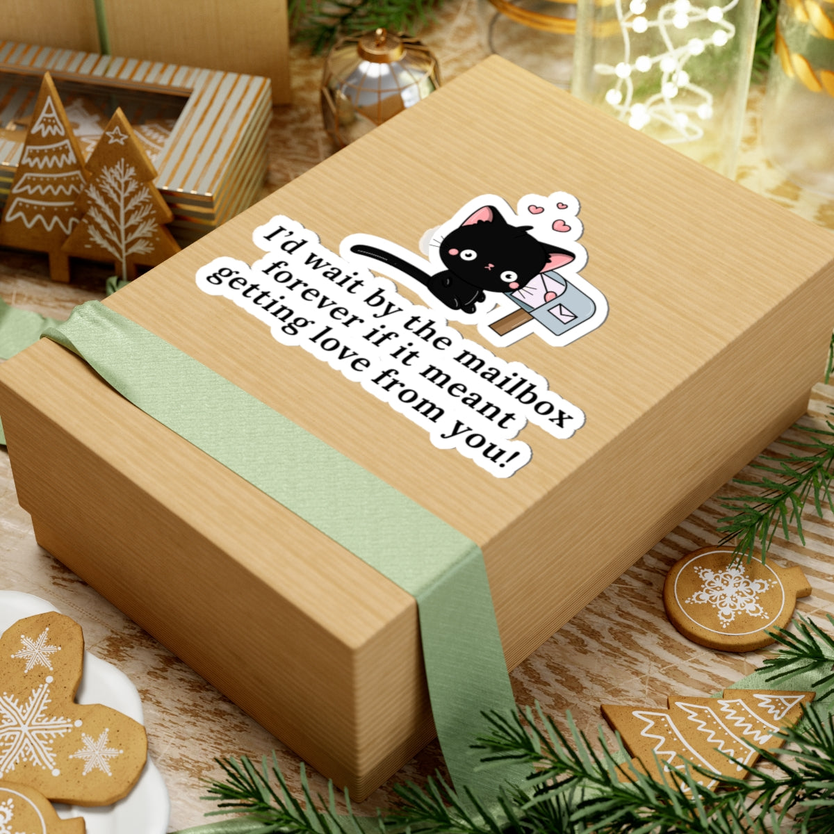 Cute Cat Mailbox Kiss-Cut Stickers - Perfect for Love Notes and Gifts