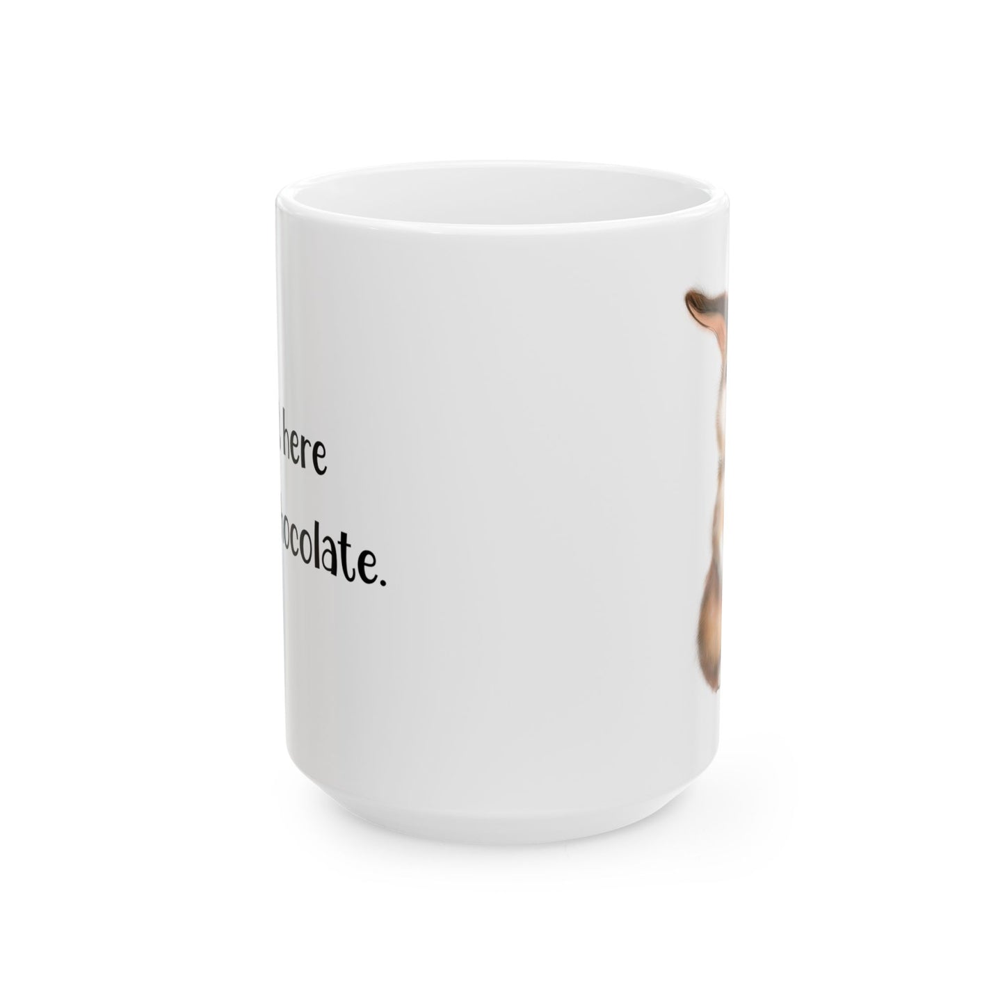 "I'm just here for the chocolate" - Cute Bunny Ceramic Mug - Perfect for Animal Lovers & Coffee Enthusiasts