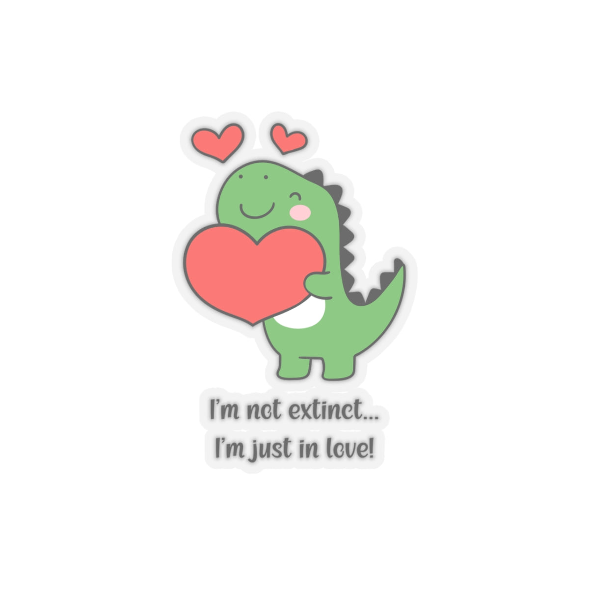 Cute Dinosaur Love Kiss-Cut Stickers – Perfect for Valentine's Day & Gifts