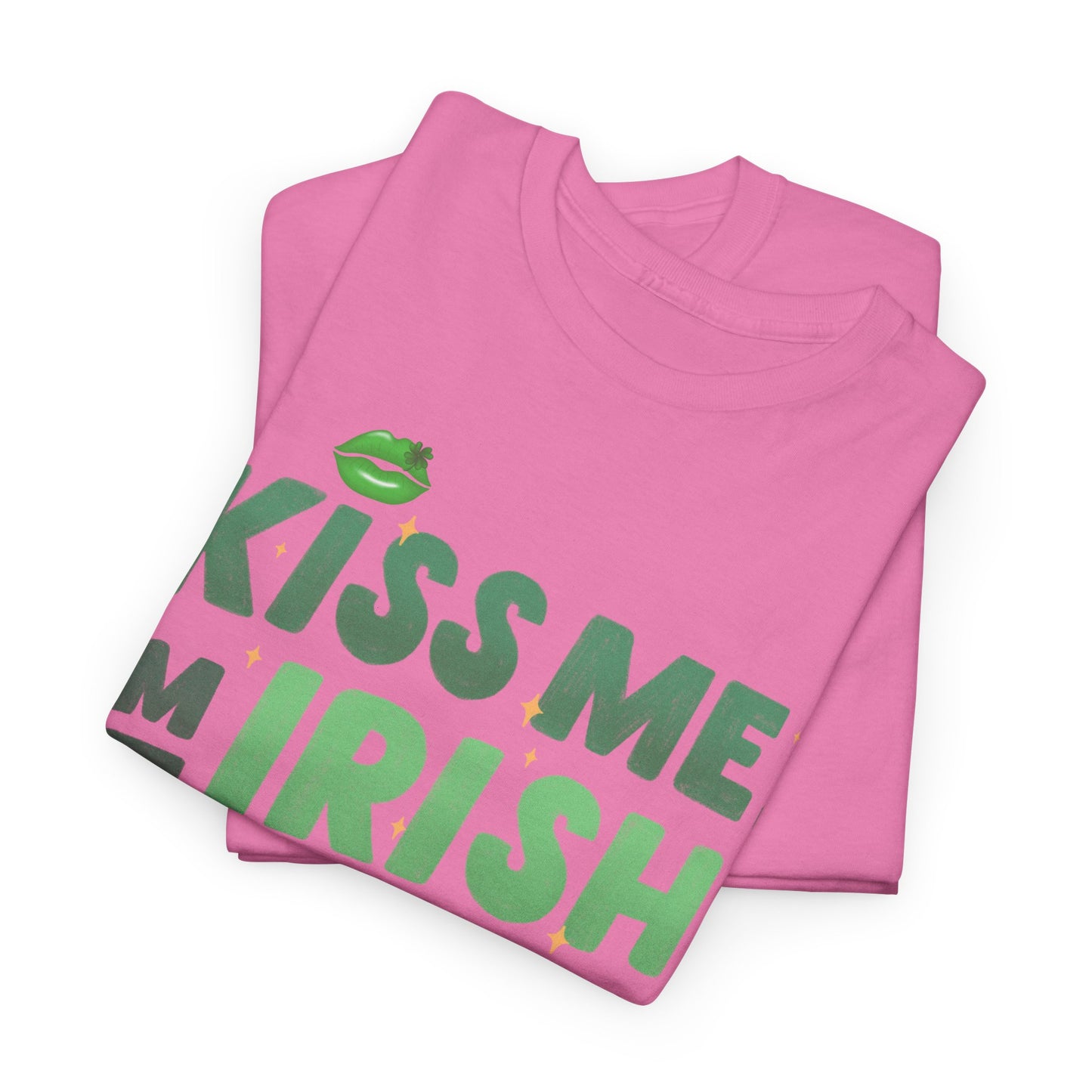 Kiss Me I'm Irish - Unisex Heavy Cotton Tee - Perfect for St. Patrick's Day Celebrations