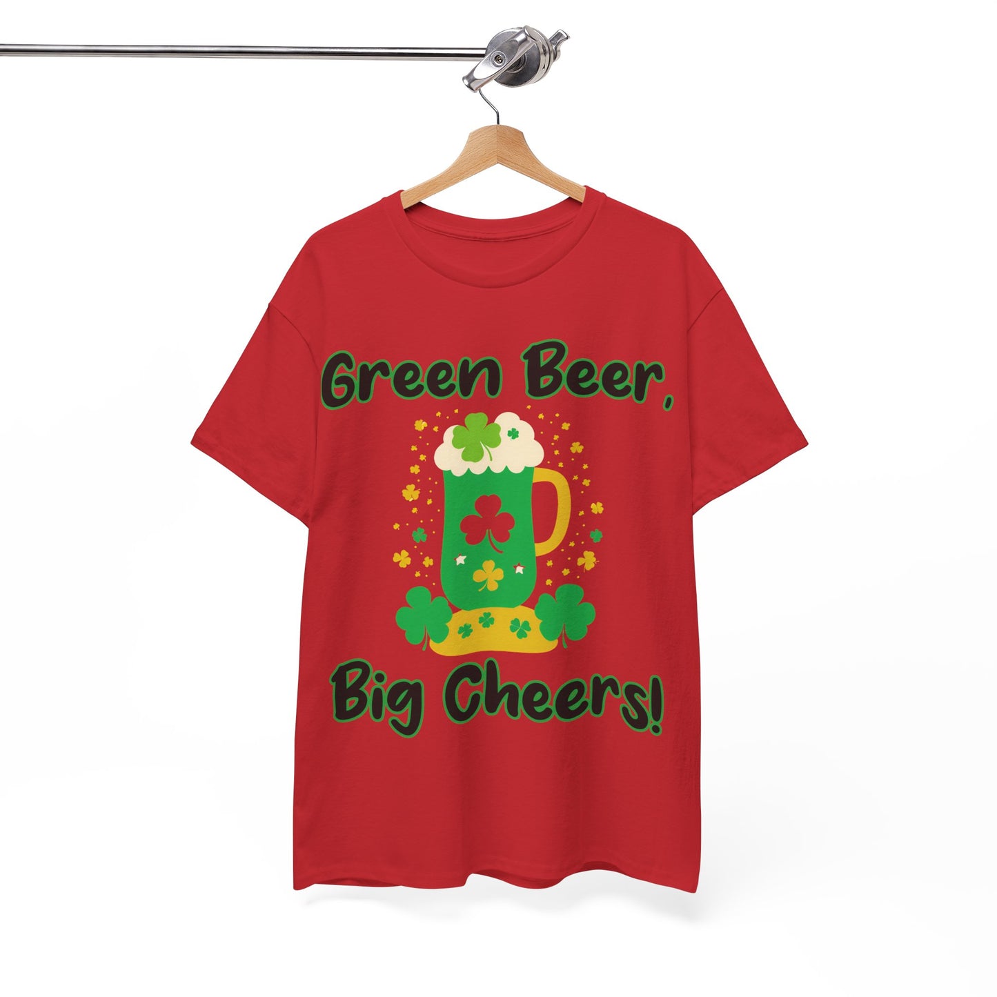 Green Beer, Big Cheers! - St. Patrick's Day Unisex Heavy Cotton Tee