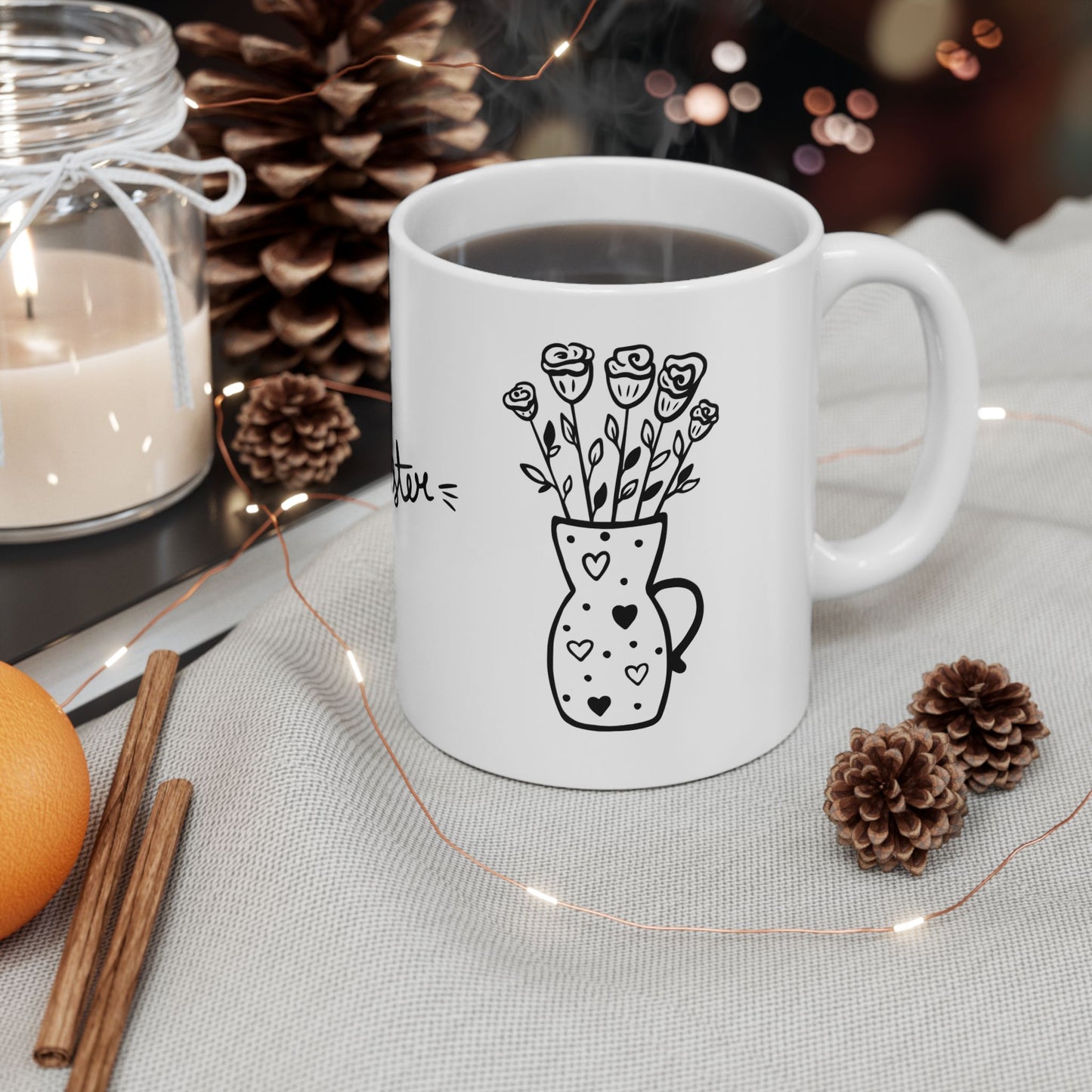 Spring vibes & Coffee highs - Easter Vibes Ceramic Coffee Mug - Perfect for Spring Celebrations