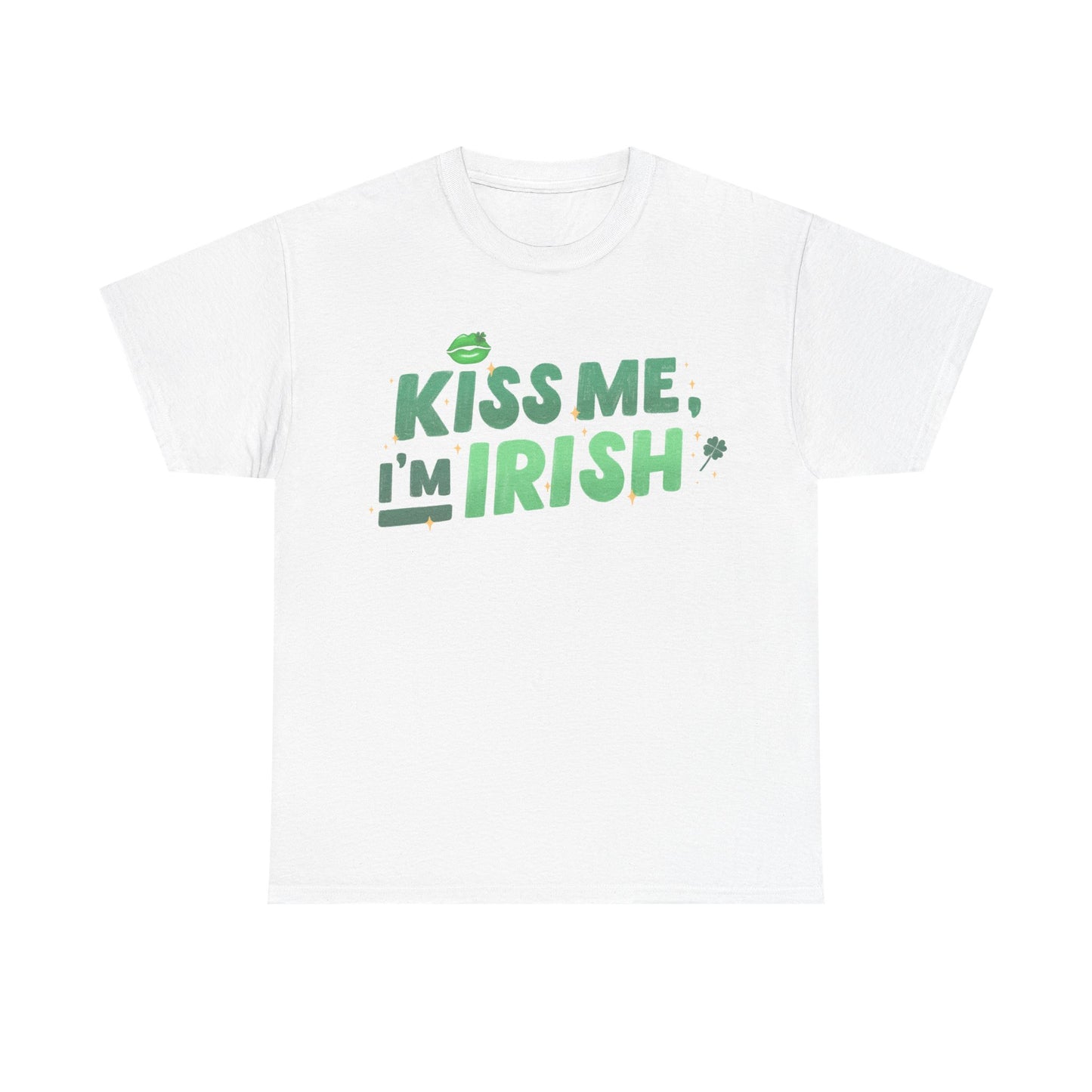 Kiss Me I'm Irish - Unisex Heavy Cotton Tee - Perfect for St. Patrick's Day Celebrations