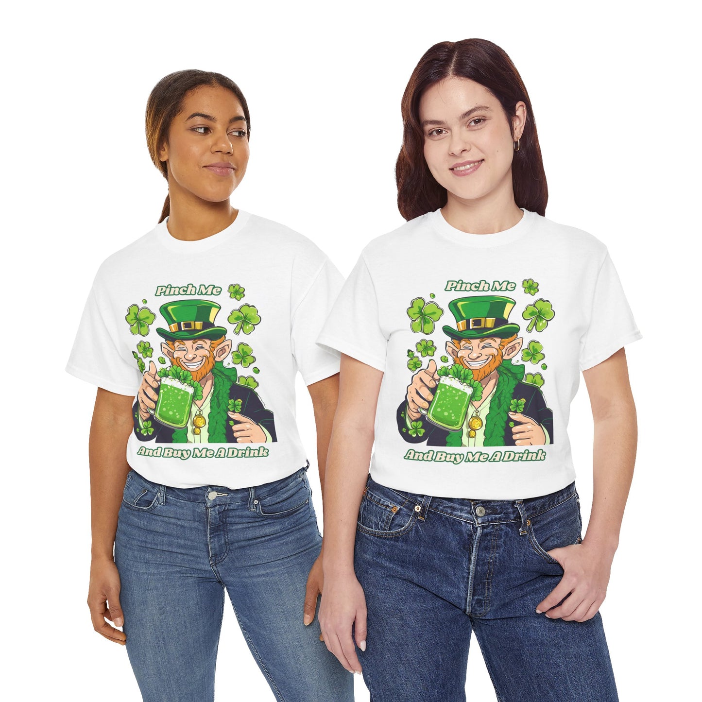 St. Patrick's Day Unisex Heavy Cotton Tee - "Pinch Me and Buy Me a Drink"