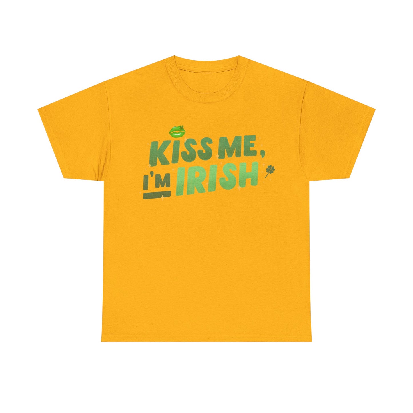 Kiss Me I'm Irish - Unisex Heavy Cotton Tee - Perfect for St. Patrick's Day Celebrations