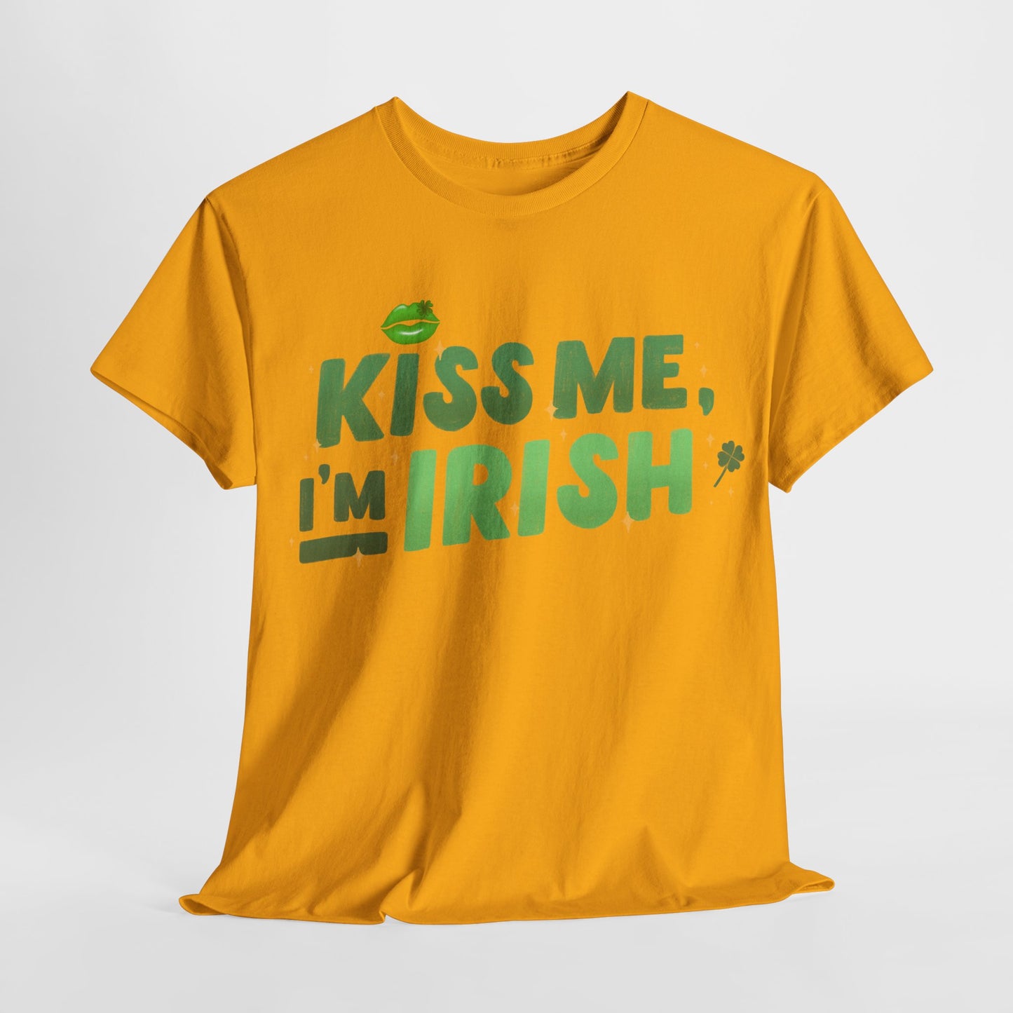 Kiss Me I'm Irish - Unisex Heavy Cotton Tee - Perfect for St. Patrick's Day Celebrations