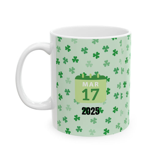 Lucky Shamrock Ceramic Mug - Perfect for St. Patrick's Day