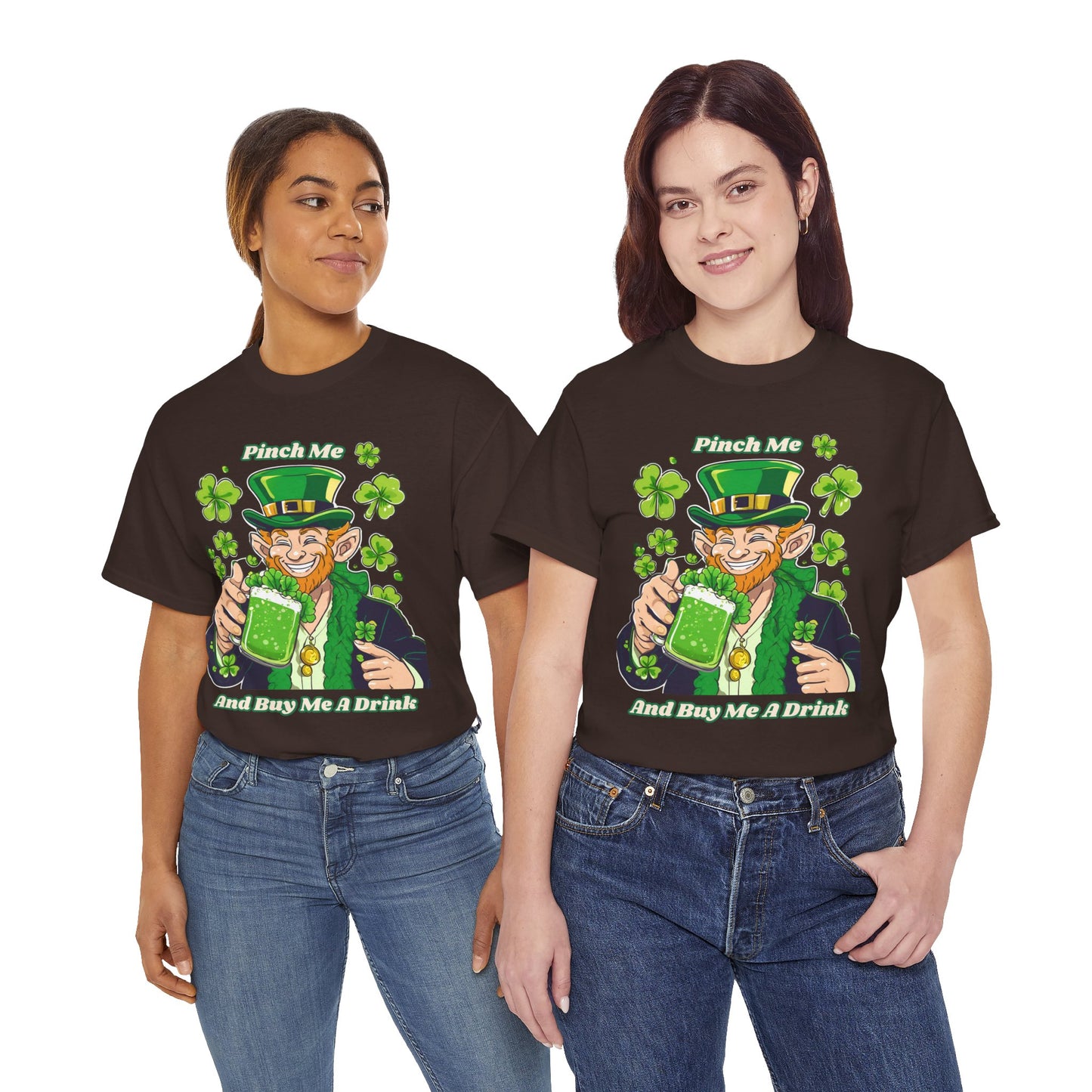 St. Patrick's Day Unisex Heavy Cotton Tee - "Pinch Me and Buy Me a Drink"