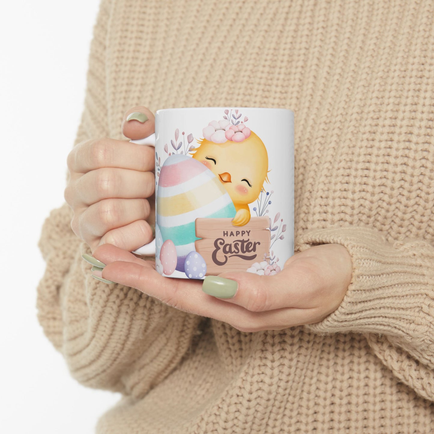 Chillin’ with my peeps - Easter Chick Ceramic Mug - Adorable Spring Design for Holiday Celebrations