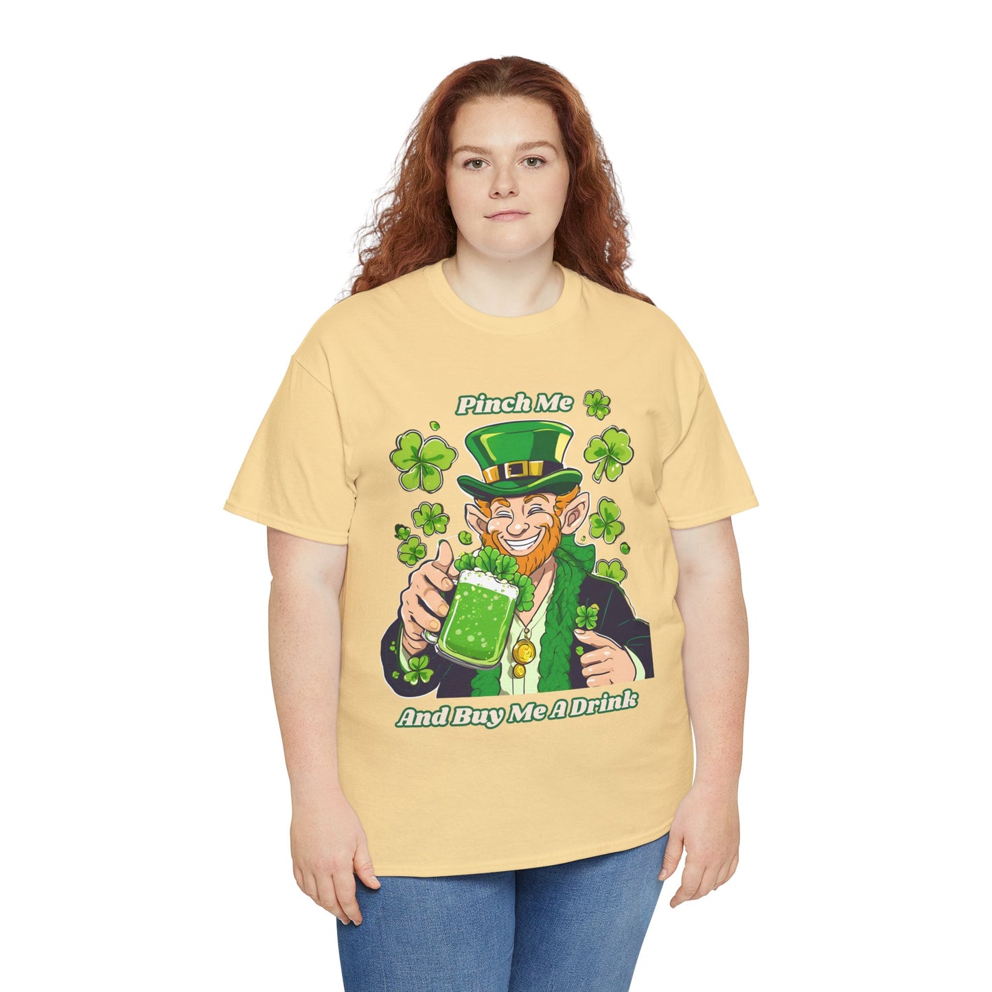 St. Patrick's Day Unisex Heavy Cotton Tee - "Pinch Me and Buy Me a Drink"