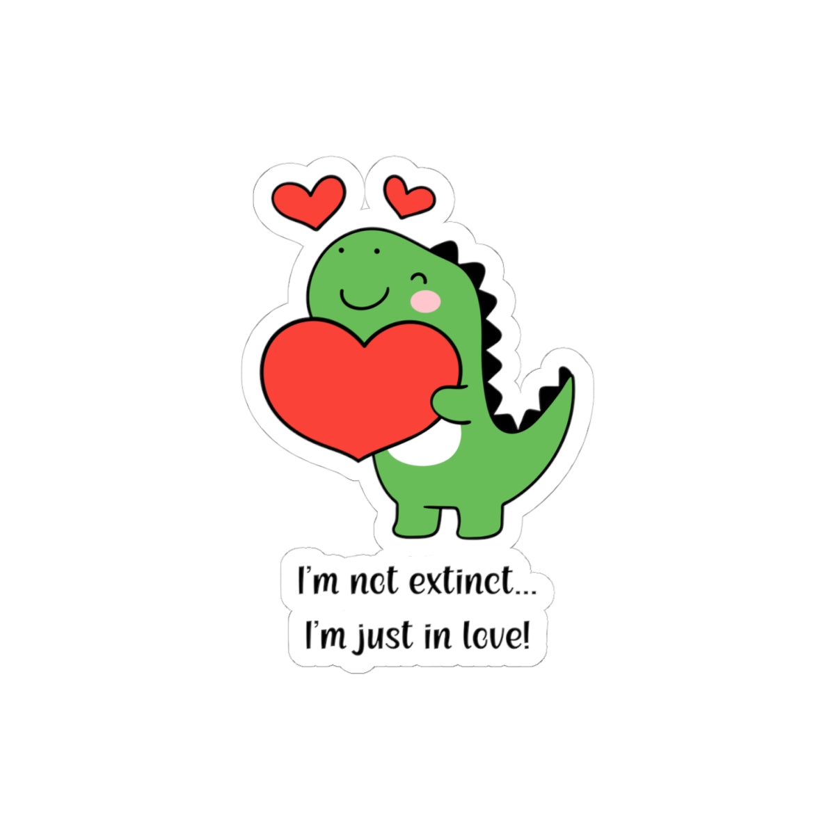 Cute Dinosaur Love Kiss-Cut Stickers – Perfect for Valentine's Day & Gifts