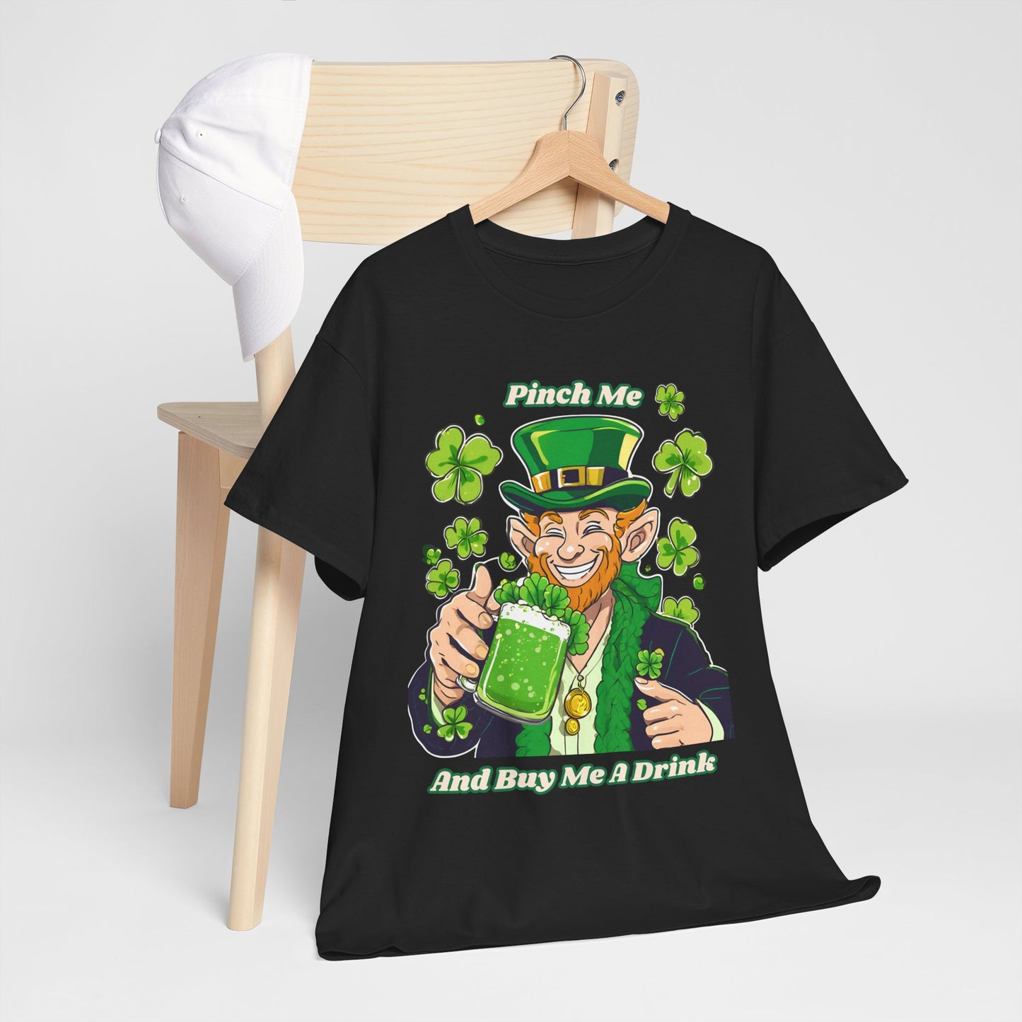 St. Patrick's Day Unisex Heavy Cotton Tee - "Pinch Me and Buy Me a Drink"