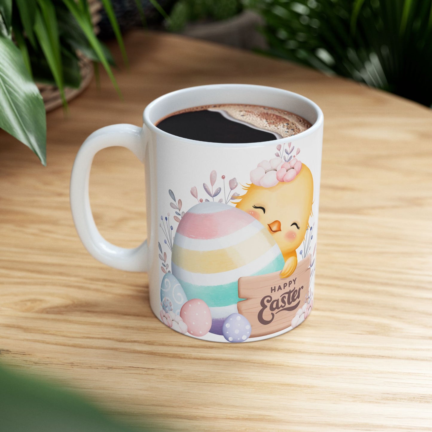 Chillin’ with my peeps - Easter Chick Ceramic Mug - Adorable Spring Design for Holiday Celebrations