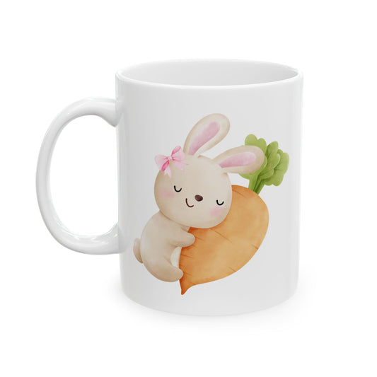☕ Too Cute to Handle... but I’ll take my coffee anyway! Cute Bunny Mug – Easter Gift🐾