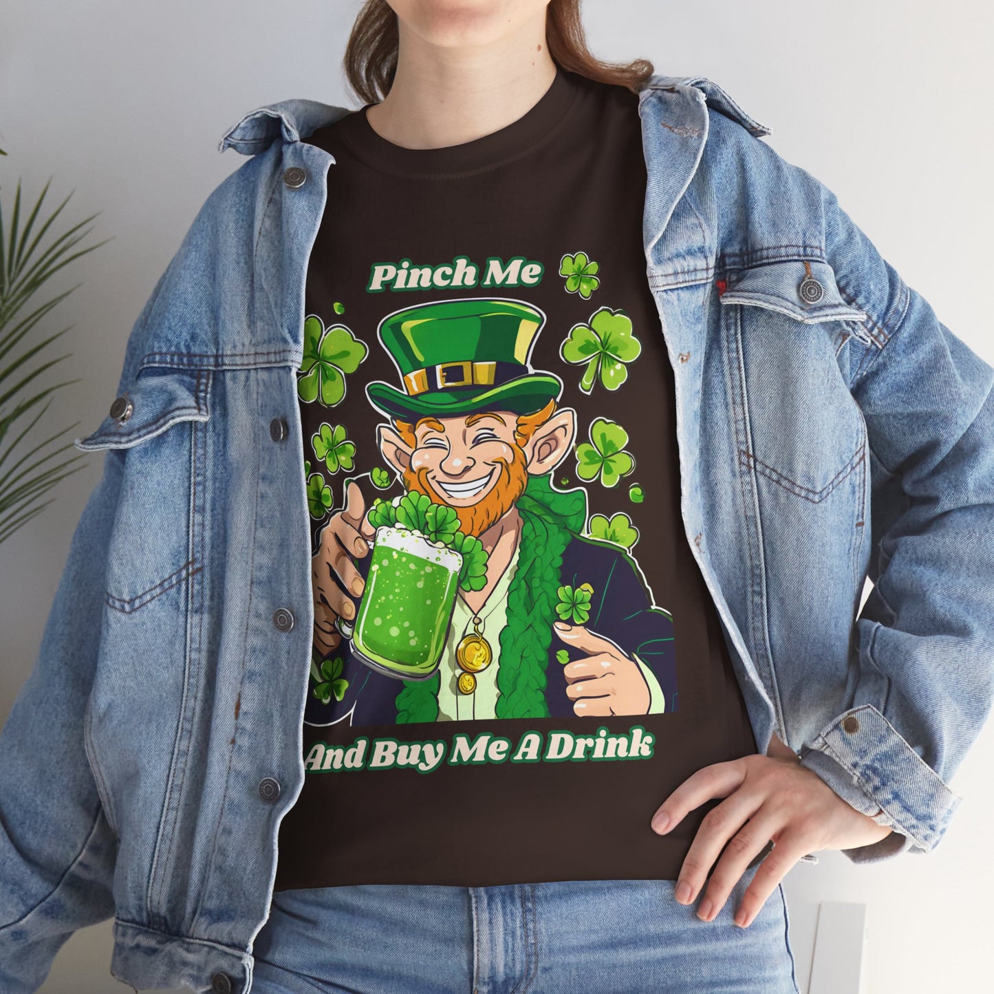 St. Patrick's Day Unisex Heavy Cotton Tee - "Pinch Me and Buy Me a Drink"