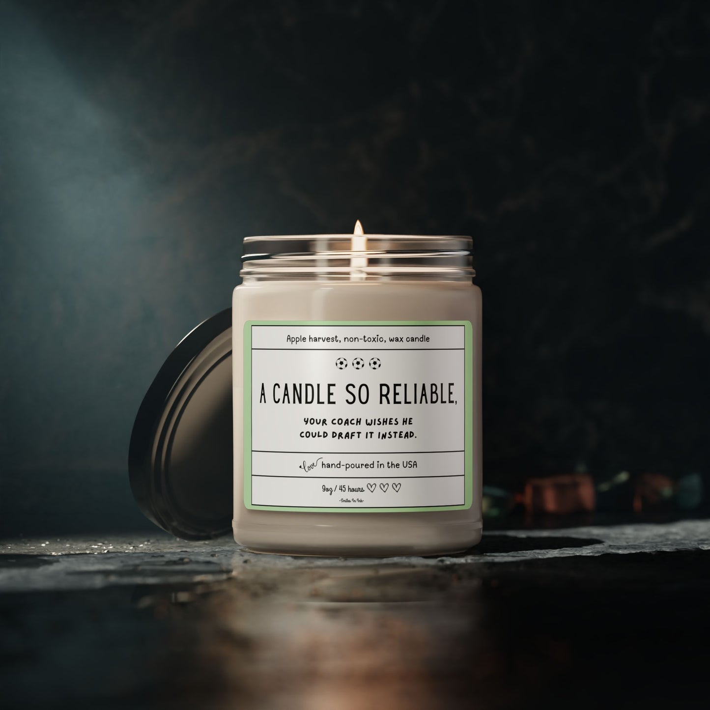 A Candle So Reliable, Your Coach Wishes He Could Draft It Instead. - 9oz Scented Soy Candle for Coaches & Sports Enthusiasts