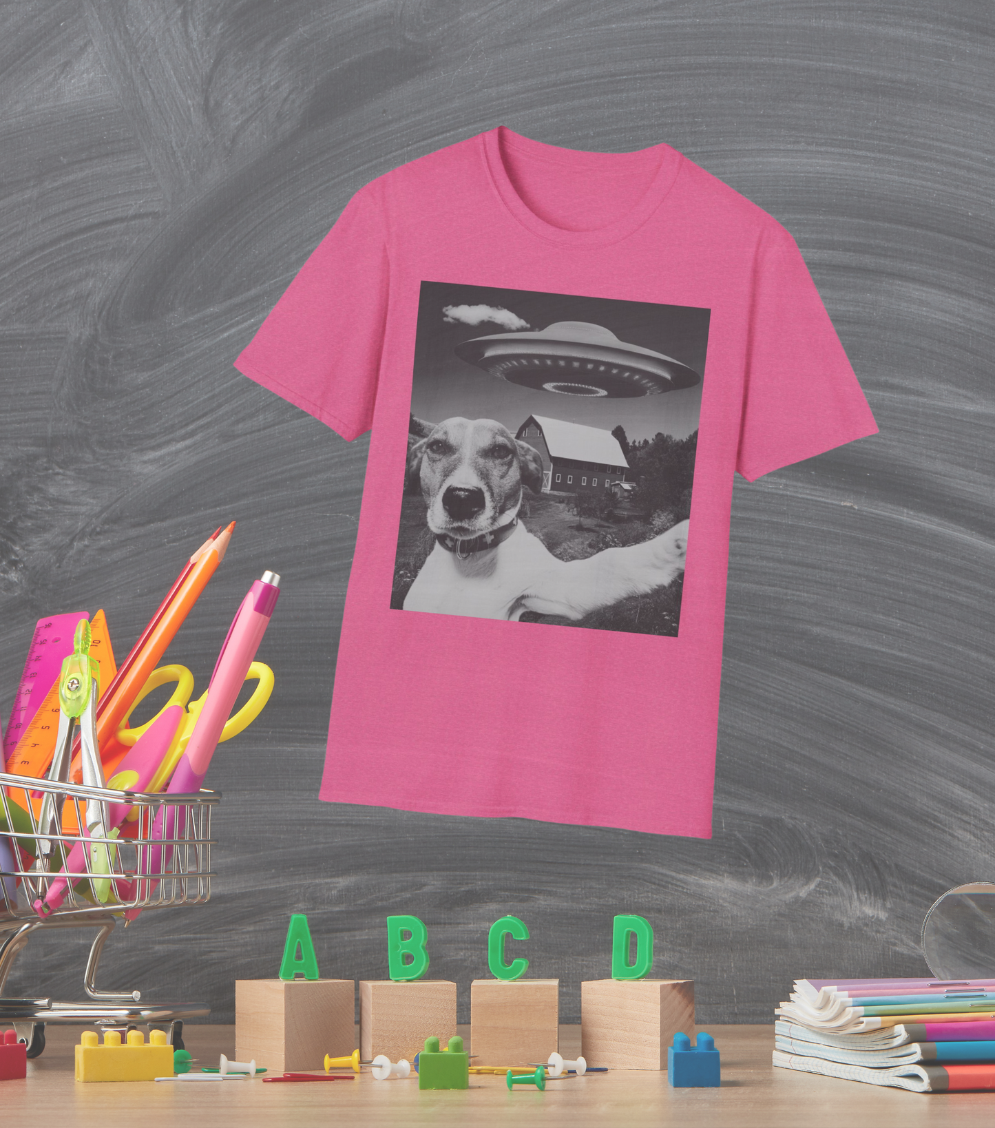 Dog Selfie Twist Unisex Softstyle Graphic Tee - Perfect Gift for Dog Lovers
