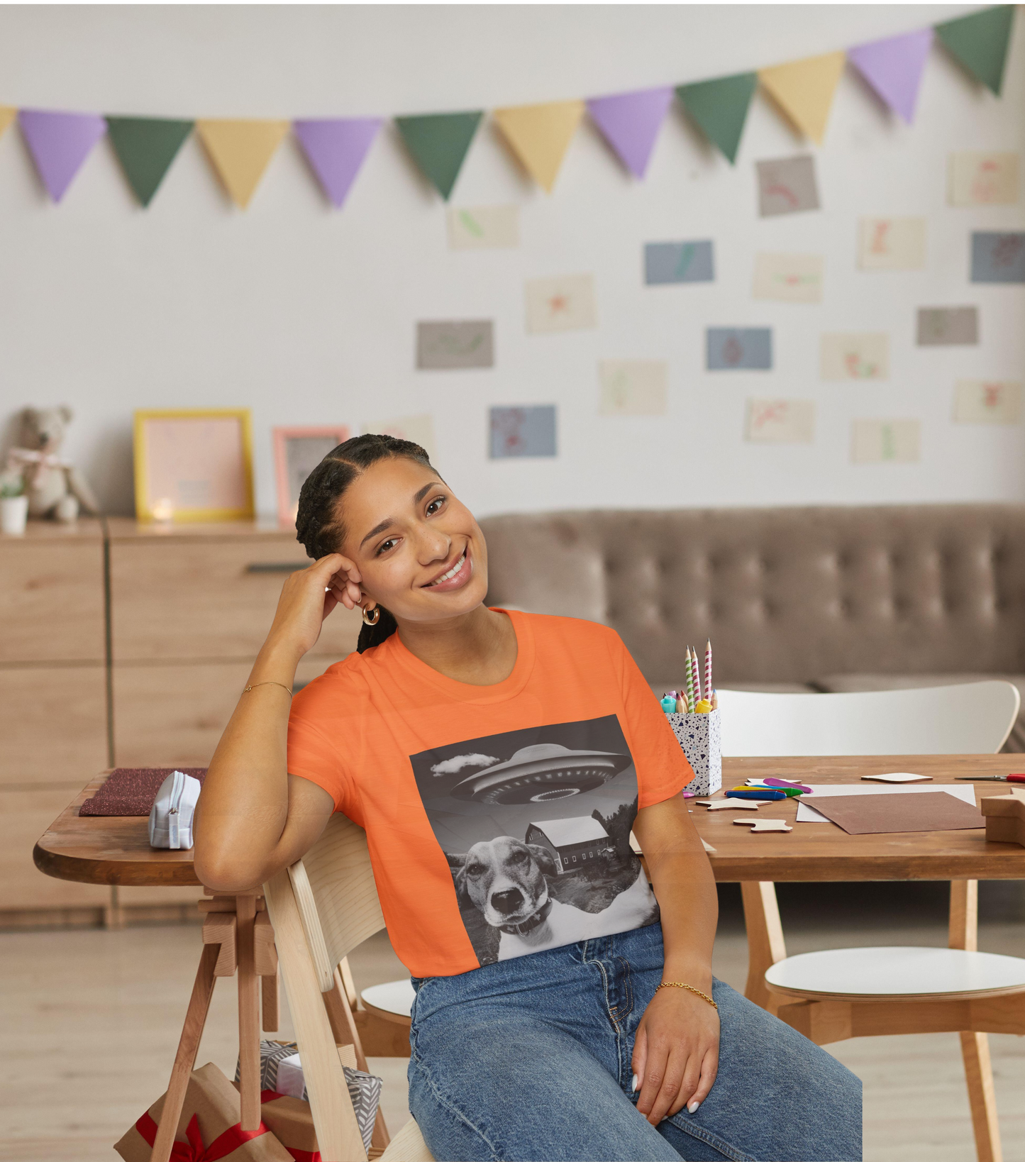 Dog Selfie Twist Unisex Softstyle Graphic Tee - Perfect Gift for Dog Lovers