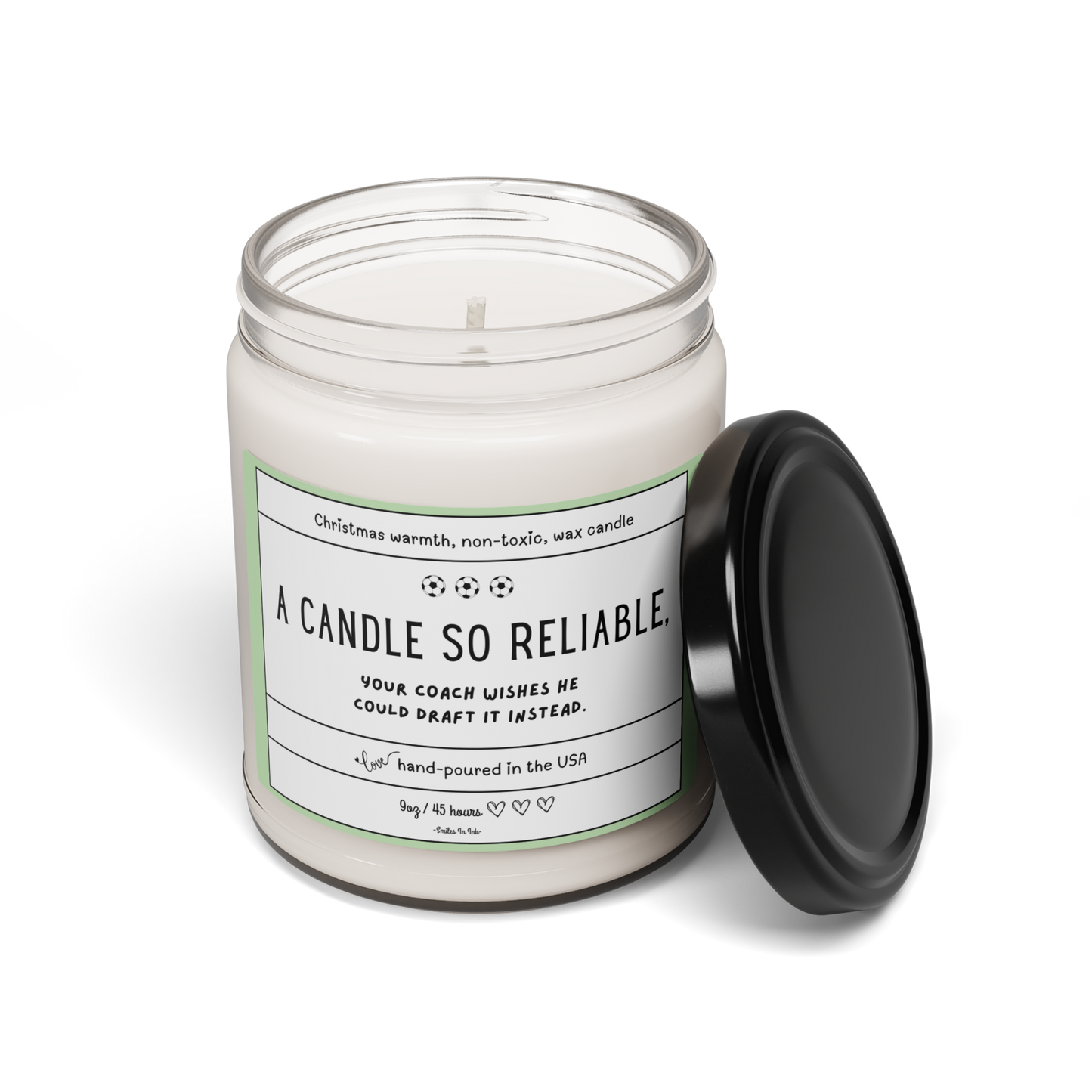 A Candle So Reliable, Your Coach Wishes He Could Draft It Instead. - 9oz Scented Soy Candle for Coaches & Sports Enthusiasts