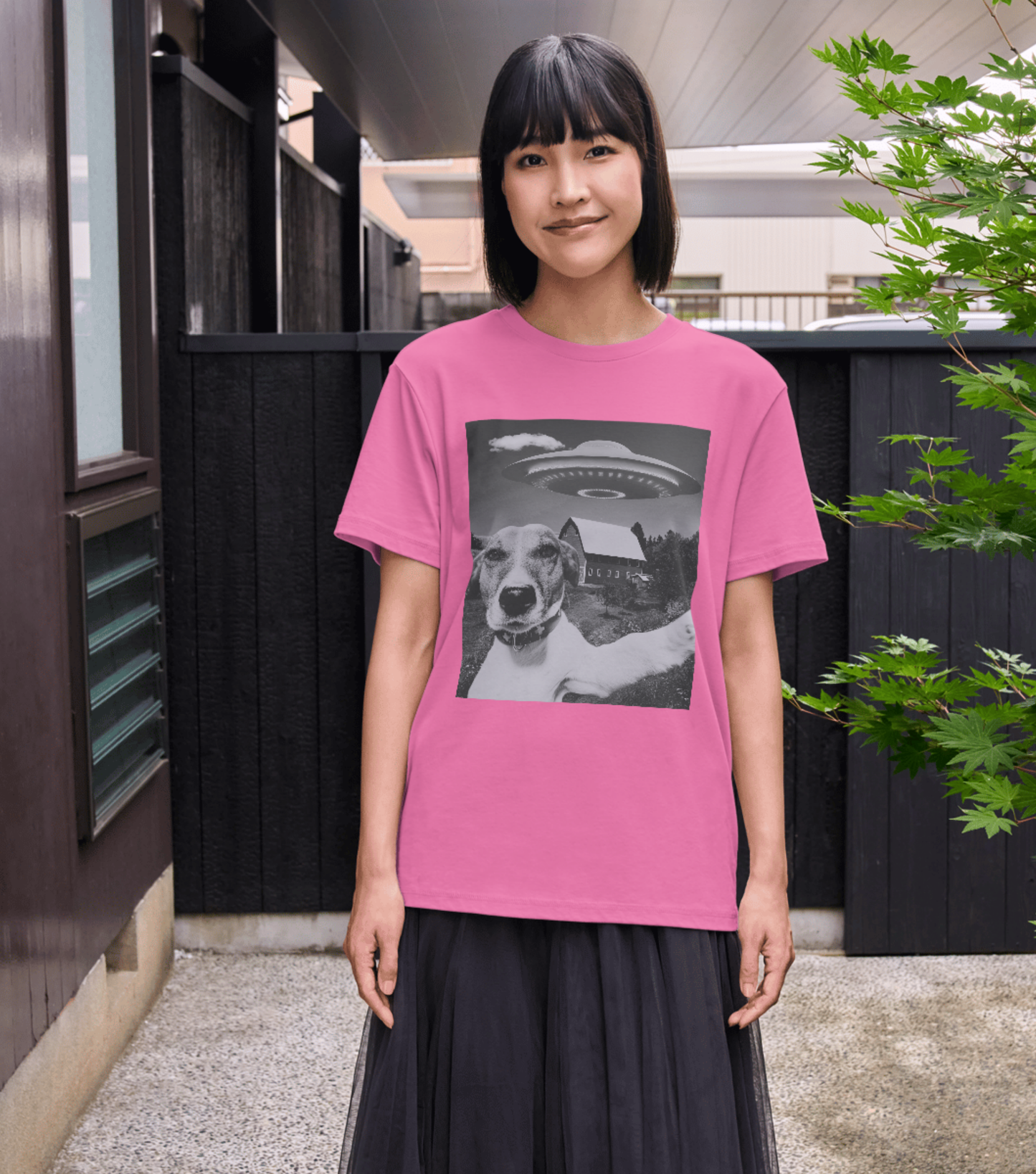 Dog Selfie Twist Unisex Softstyle Graphic Tee - Perfect Gift for Dog Lovers