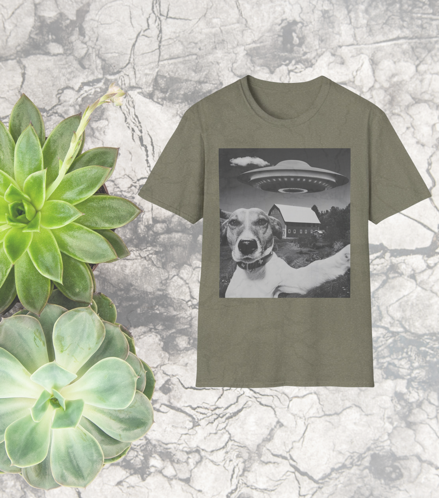 Dog Selfie Twist Unisex Softstyle Graphic Tee - Perfect Gift for Dog Lovers