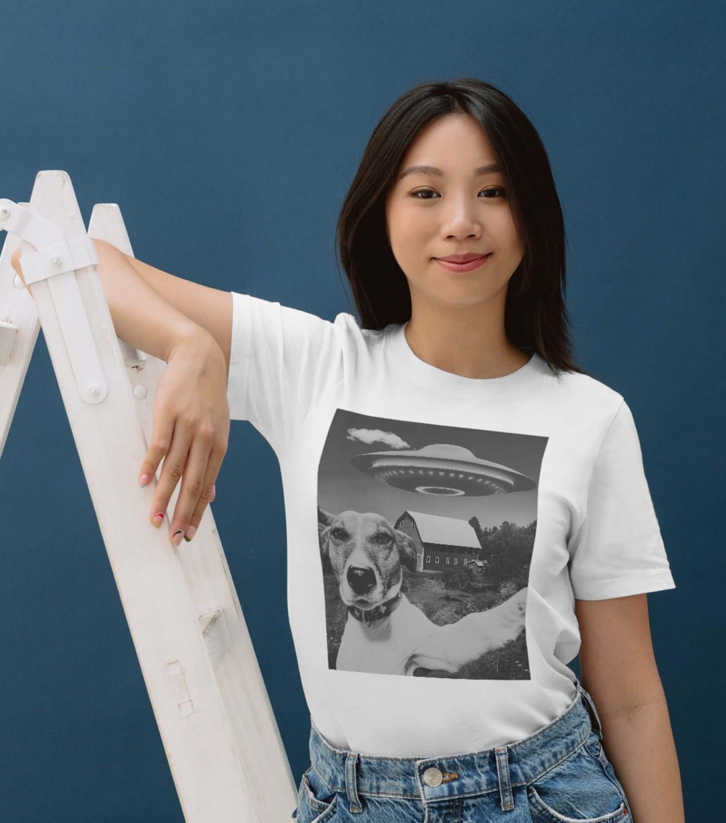 Dog Selfie Twist Unisex Softstyle Graphic Tee - Perfect Gift for Dog Lovers